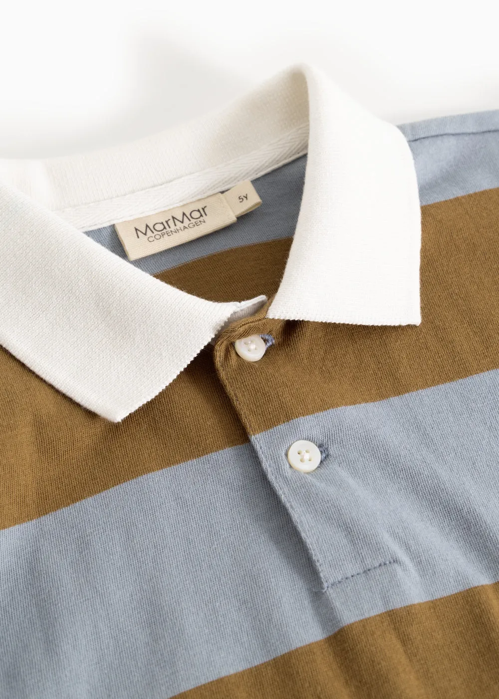 MarMar Copenhagen Tad Polo LS bluse Monsoon Blue Stripe