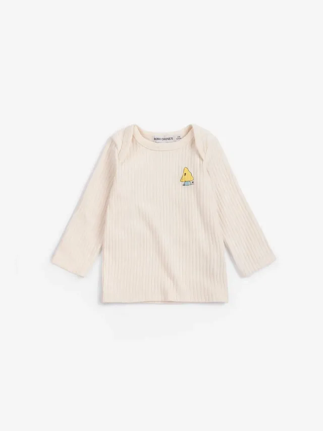 Bobo Choses Mush Monster t-shirt offwhite økologisk 12M