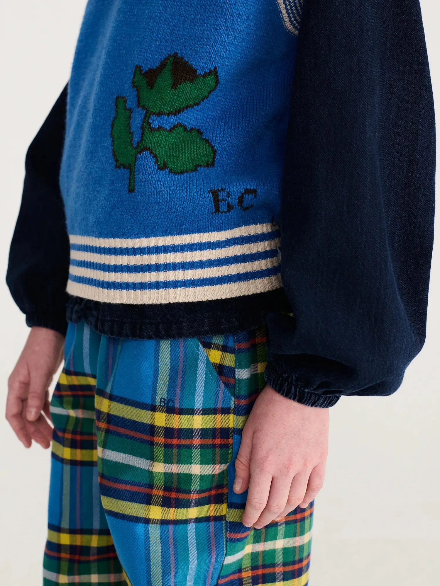Bobo Choses Tartan All Over vævede bukser blå