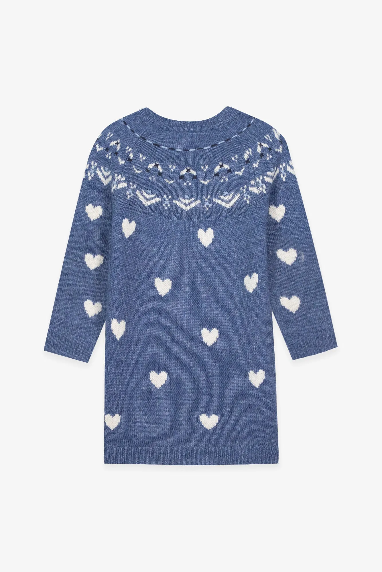 Bonton Pastel Sailor Blue strikkjole jacquard