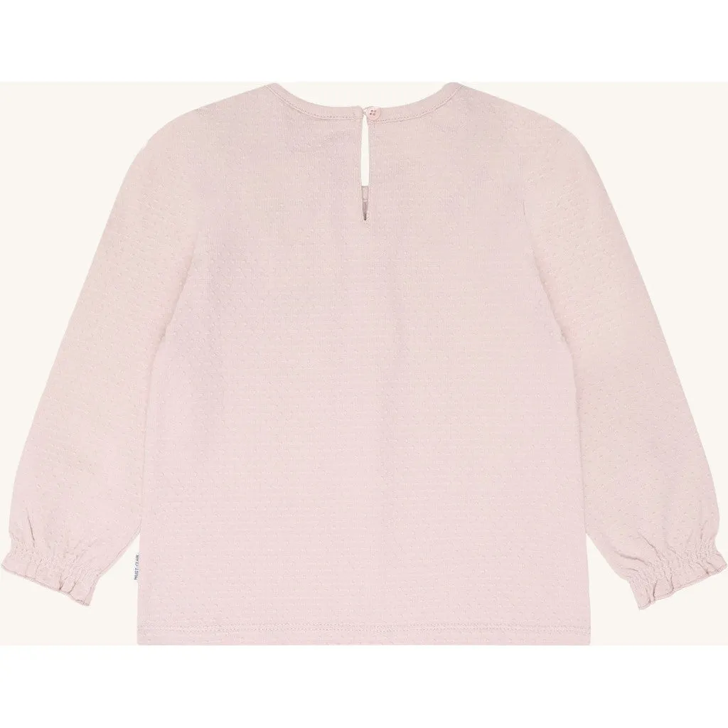 Hust & Claire Alma Solid bluse Hushed Pink økologisk bomuld