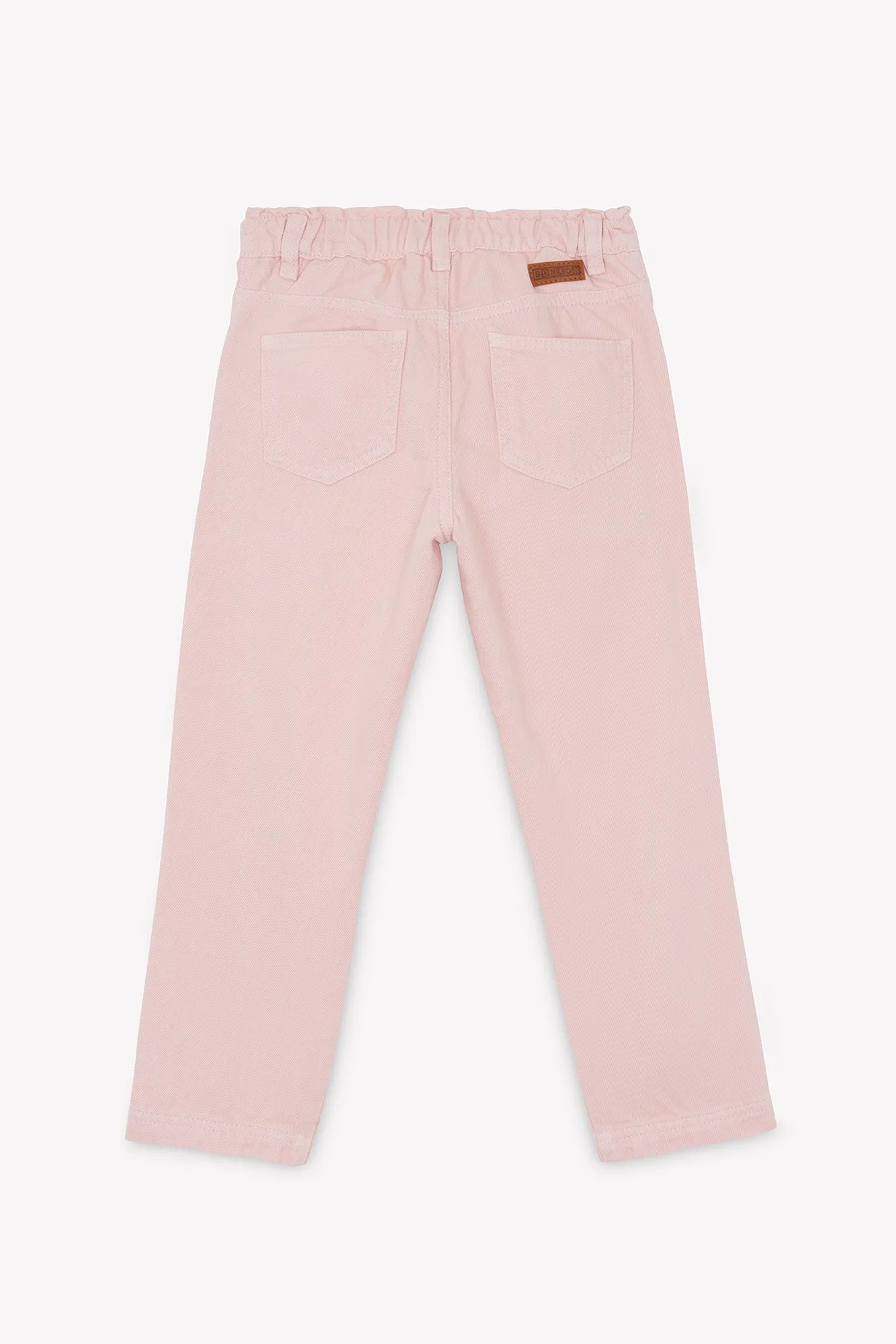 Bonton Lino bukser Rose Blossom slim broderi