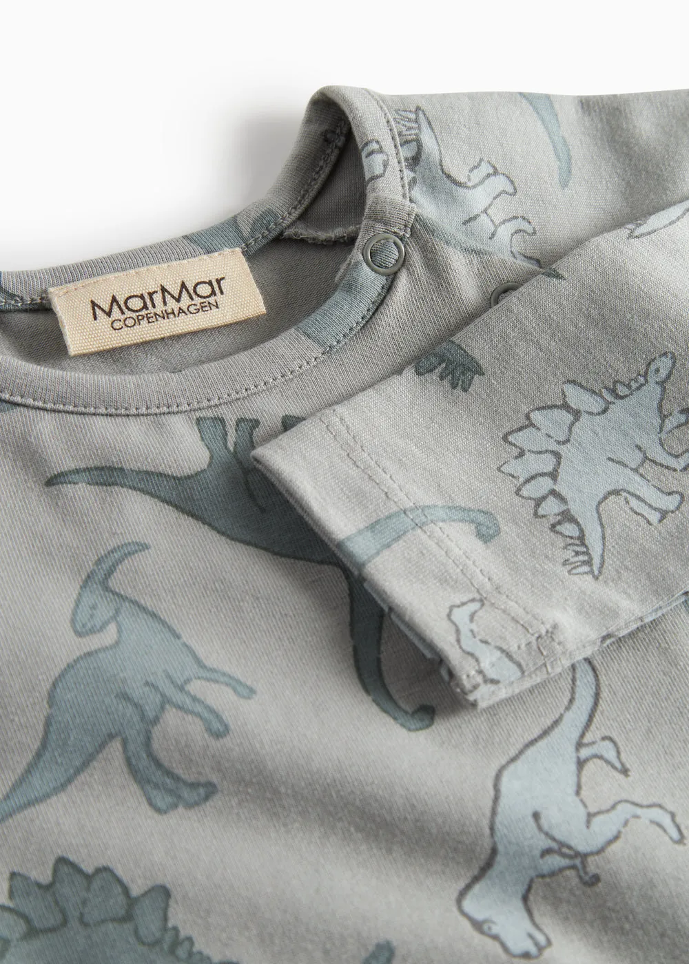 MarMar Bo bodystocking Dino Jungle økologisk bomuld