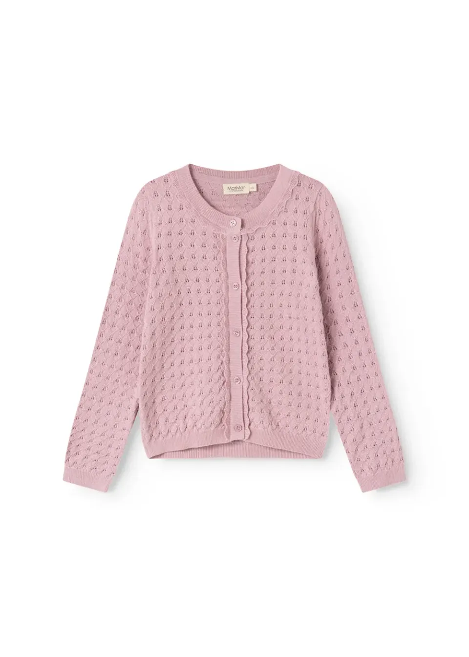 MarMar Tilda strikcardigan Soft Berry bomuld uld