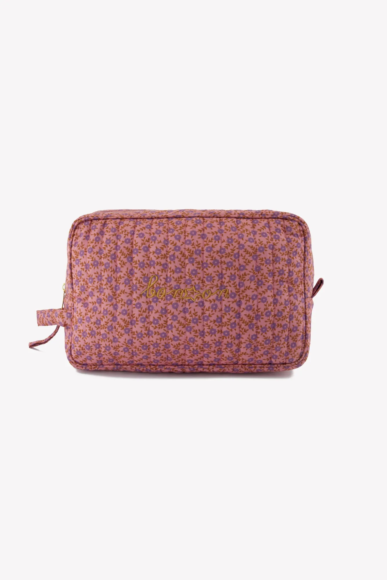 Bonton Foulfleur toilettaske violet bomuld 20 cm