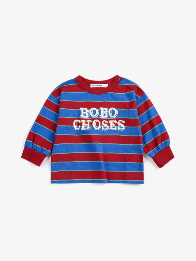 Bobo Choses Embossed Stripes T-shirt multifarvet bomuld