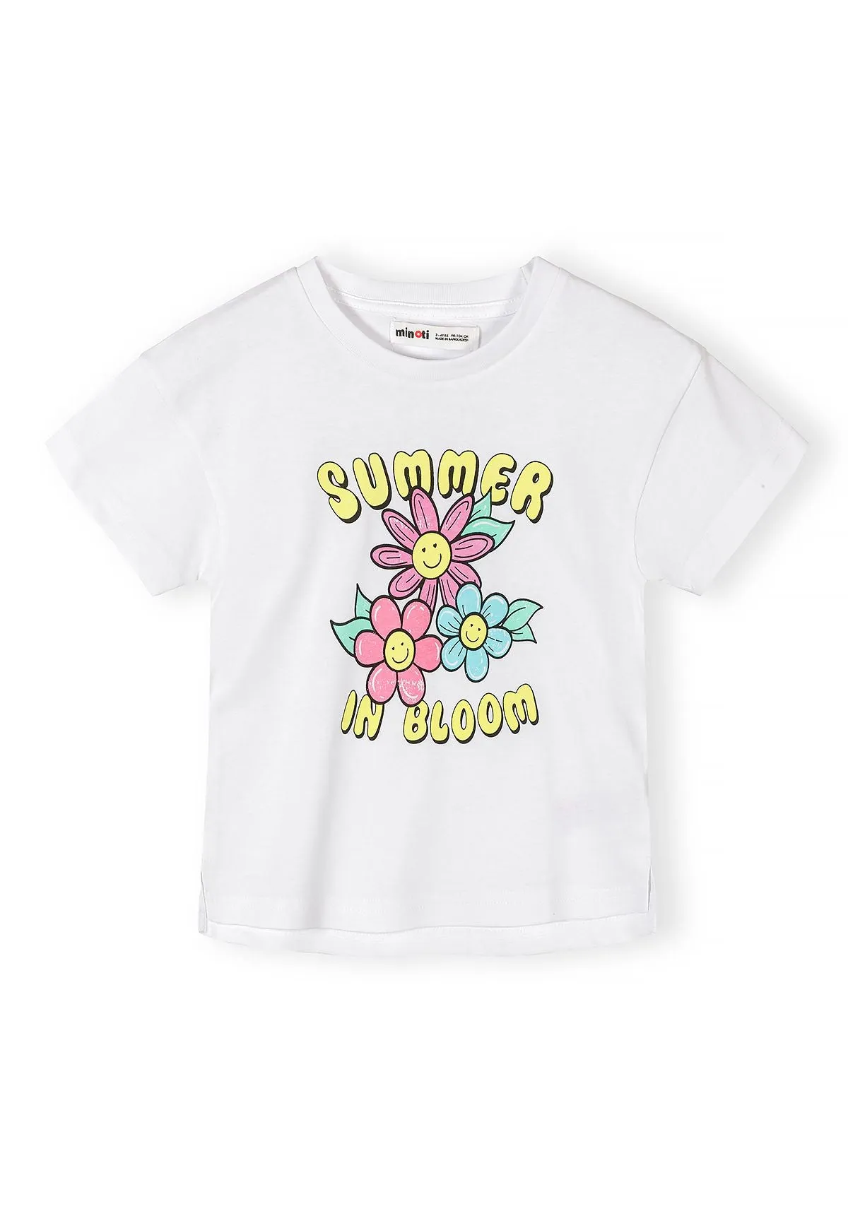 Minoti 44812 t-shirts til piger 5-pak lilla bomuld