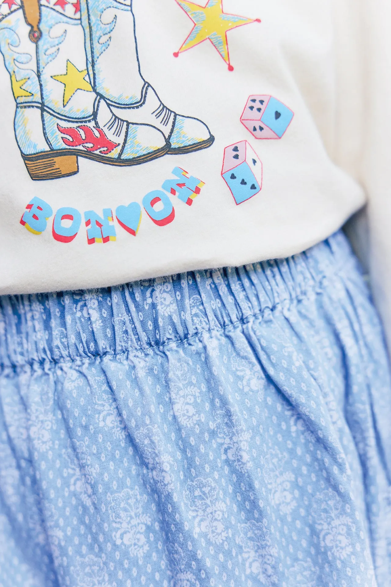 Bonton Titty Go Girl T-shirt cowboy bomuld