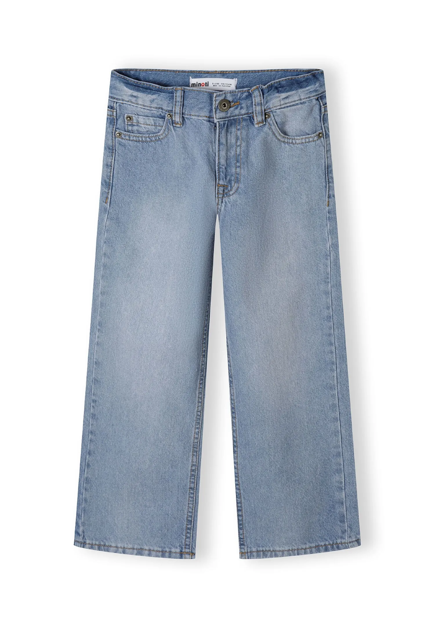 Minoti 43838 baggy jeans vidt ben lyseblå denim