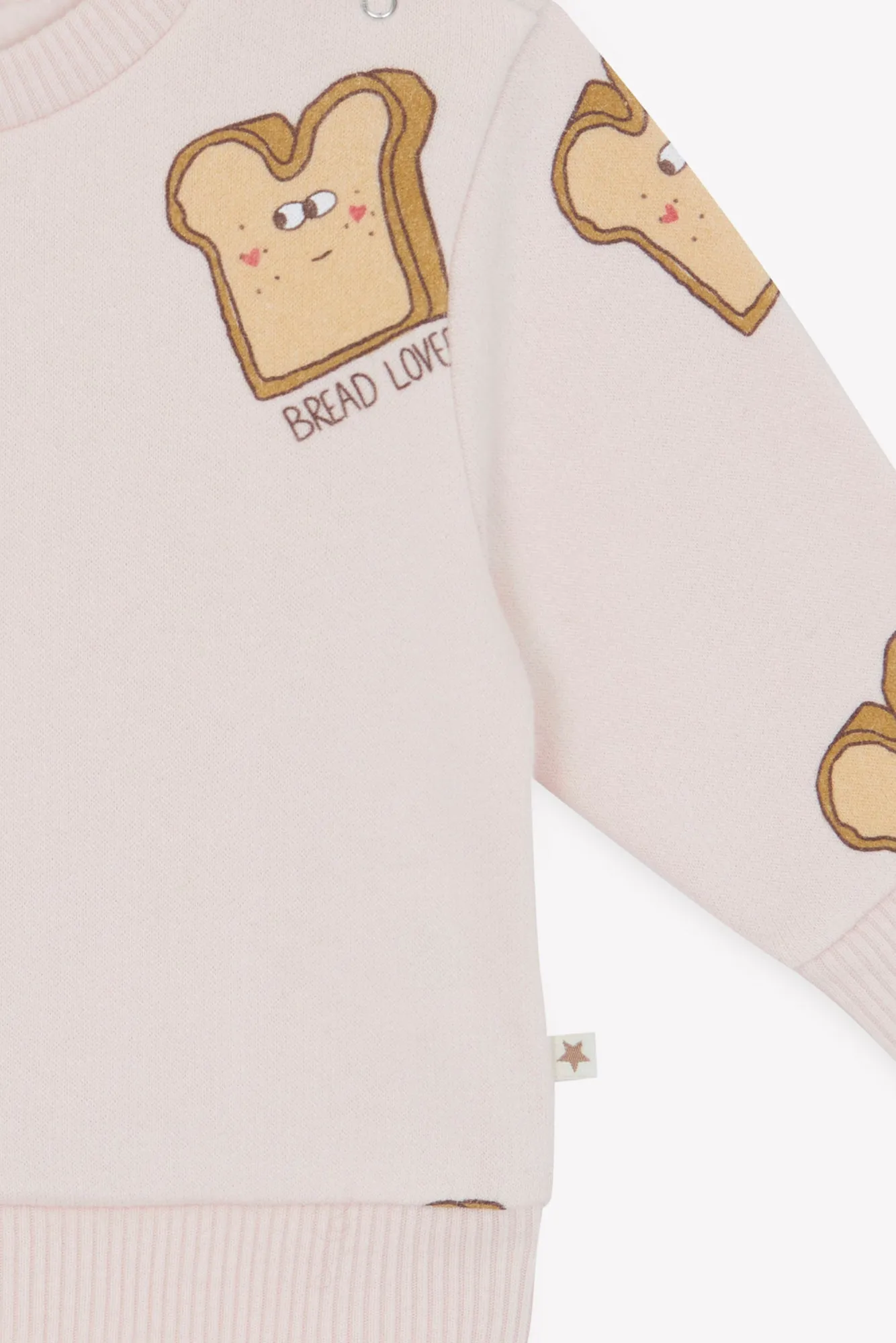 Bonton Smily Bread sweatshirt brødprint baby bomuld