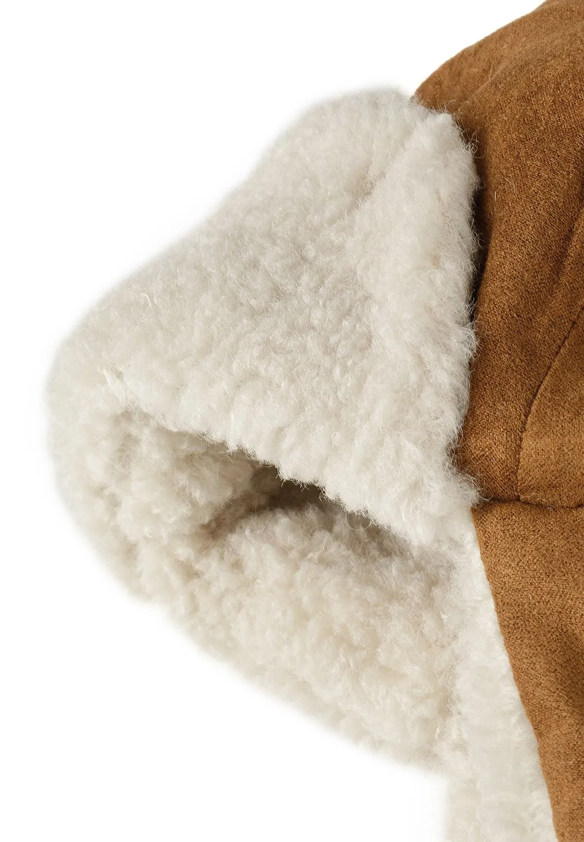 Minoti 45893 flyverhue sæt strik beige vanter