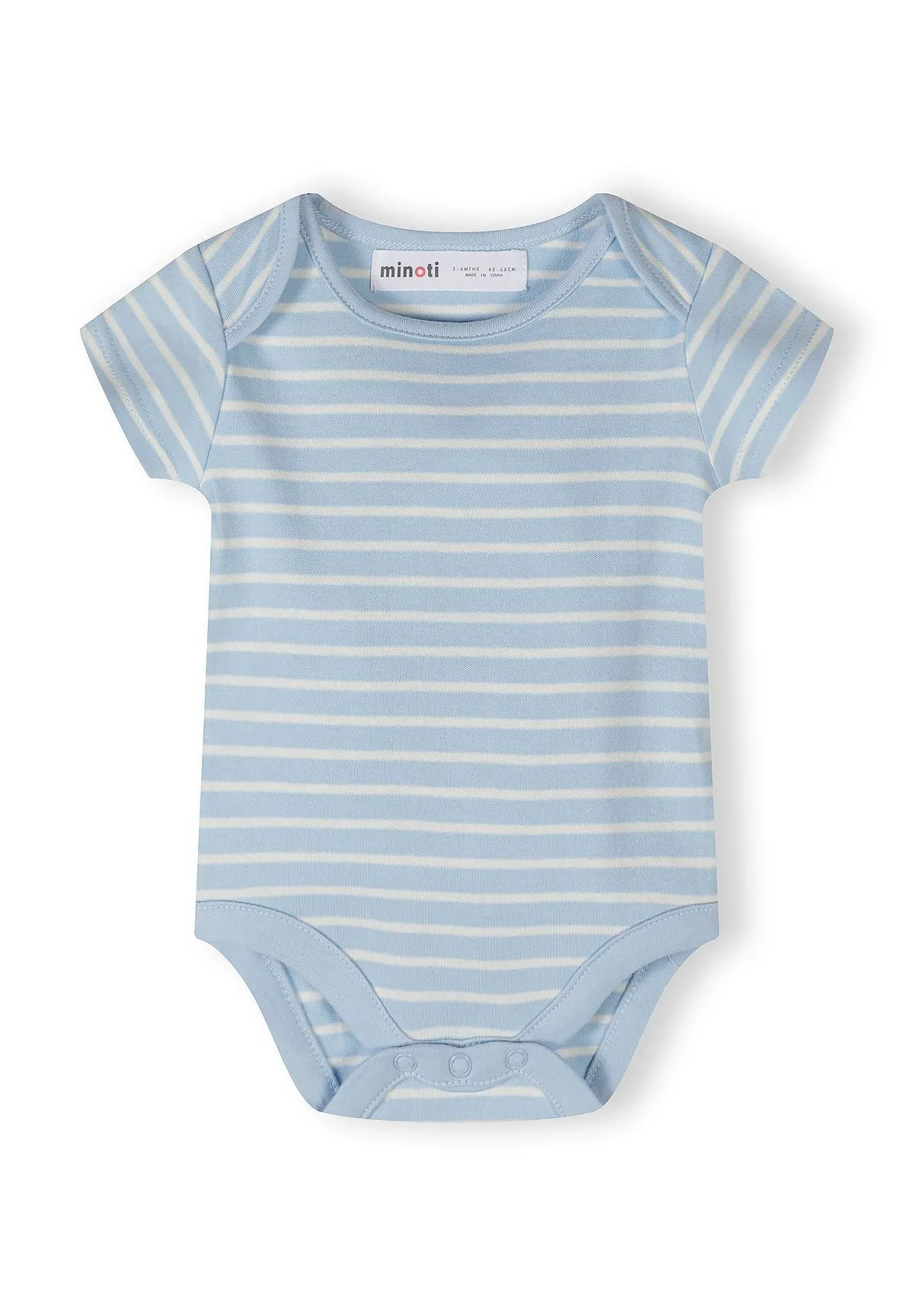 Minoti 44539 body 7-pak lyseblå bomuld til baby