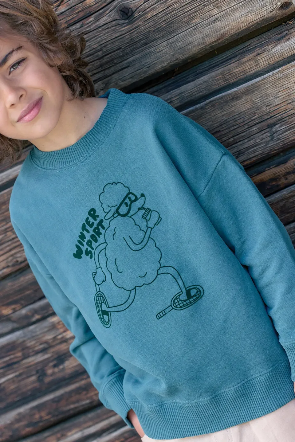 Bonton Lame Winter Spo sweatshirt nordic sea bomuld