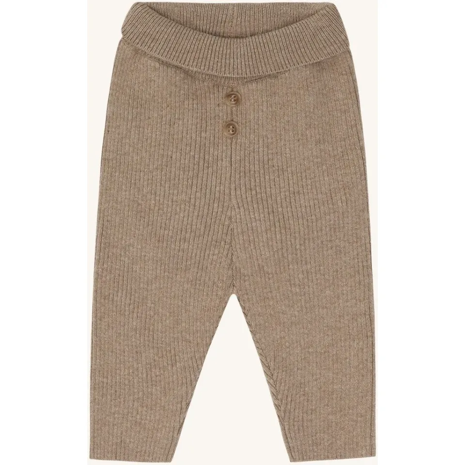 Hust & Claire Ger Rib leggings biscuit økologisk