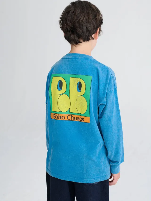 Bobo Choses Boo T-shirt blå 4-5 år økologisk bomuld