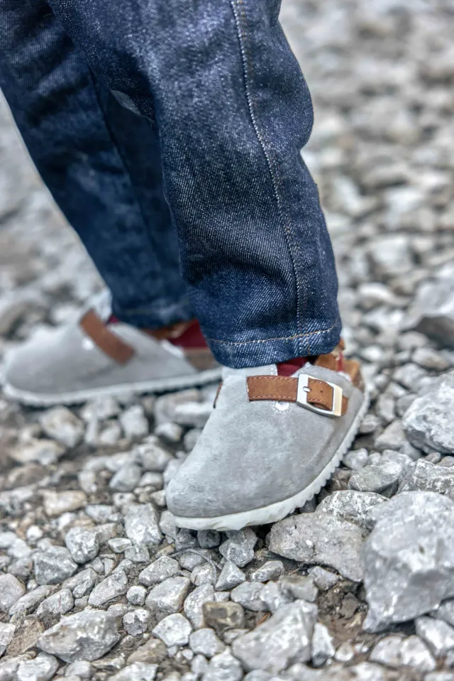 Bonton Luv Gris tøfler grå foret