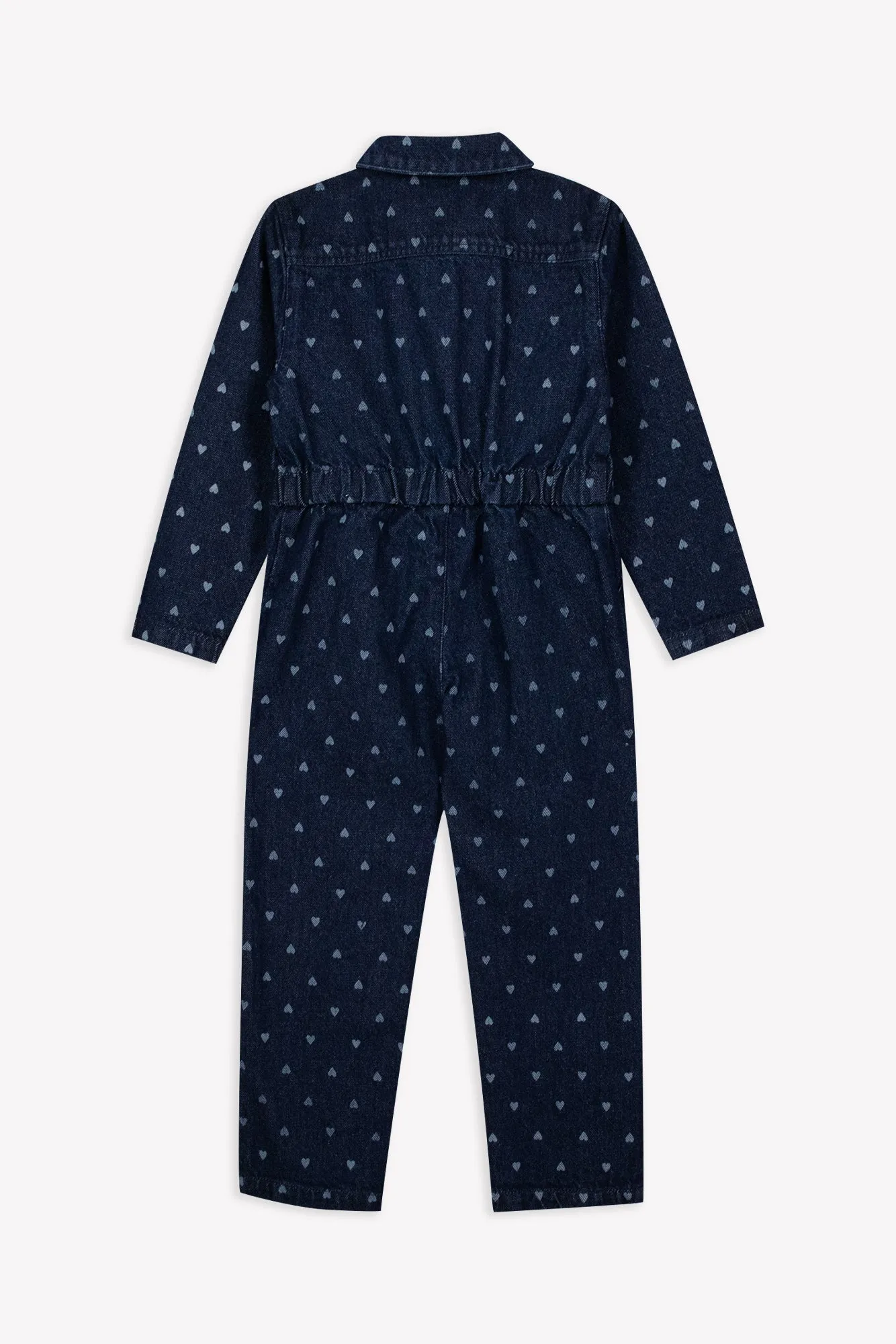 Bonton Pompom Denim Cœur buksedragt hjerter