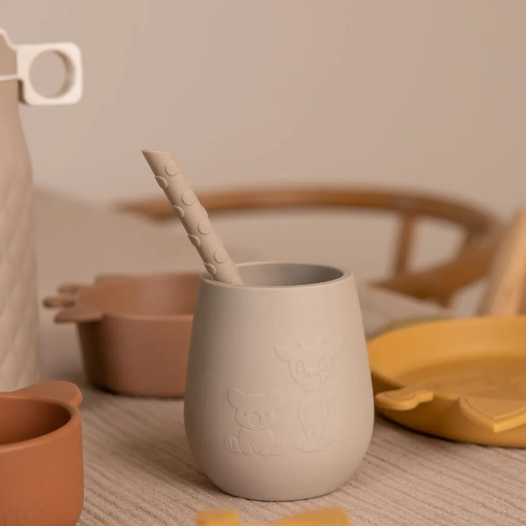 nuuroo Ada sugerør 8 stk brown mix silikone