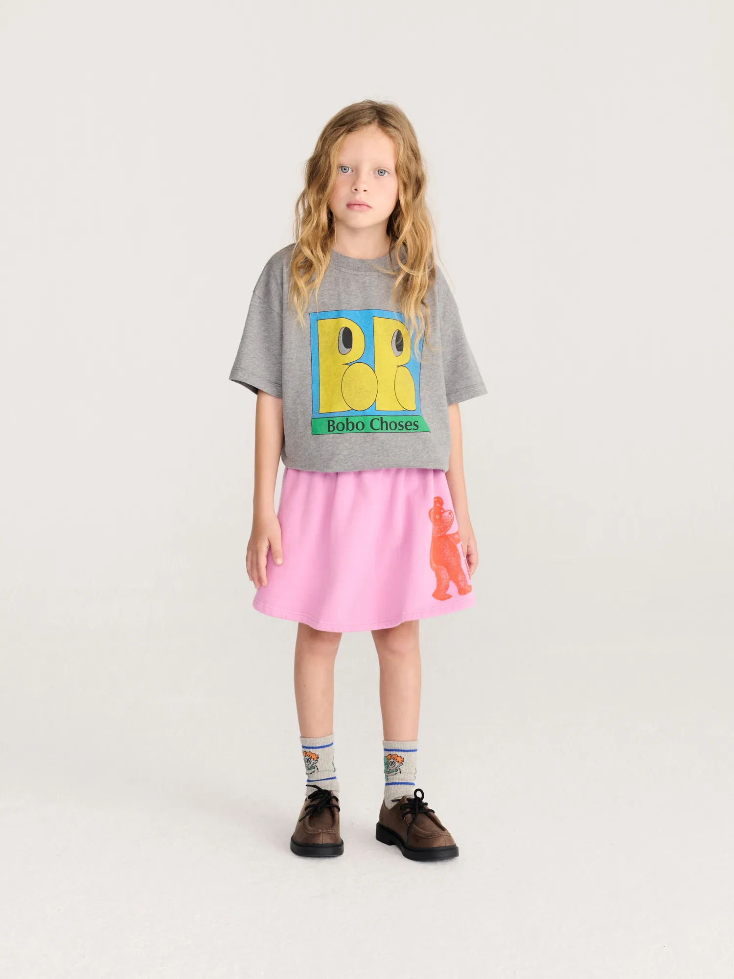 Bobo Choses Softpaw Monster nederdel pink 2-3Y bomuld