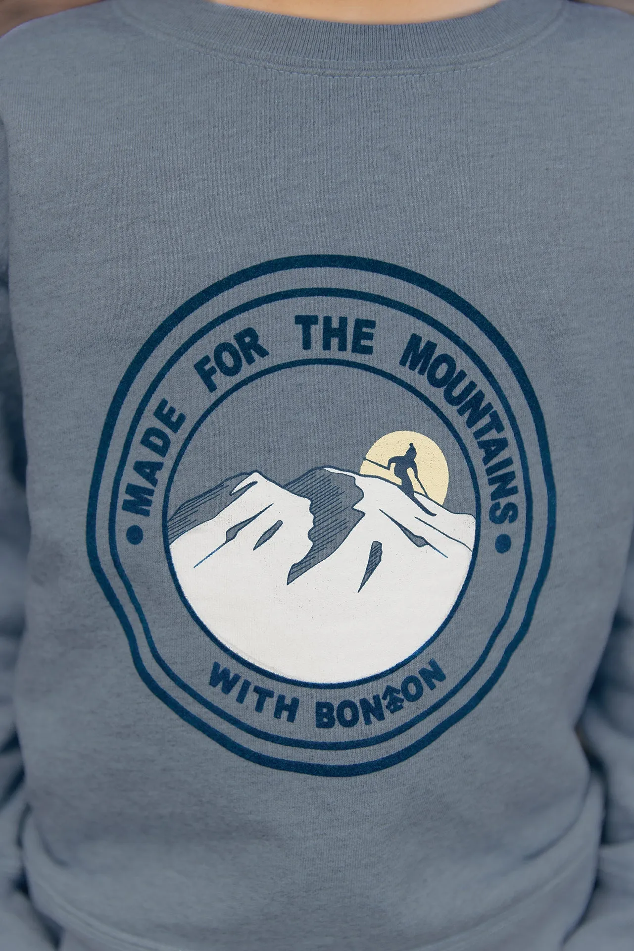 Bonton Smile Mountain sweatshirt blå bomuld