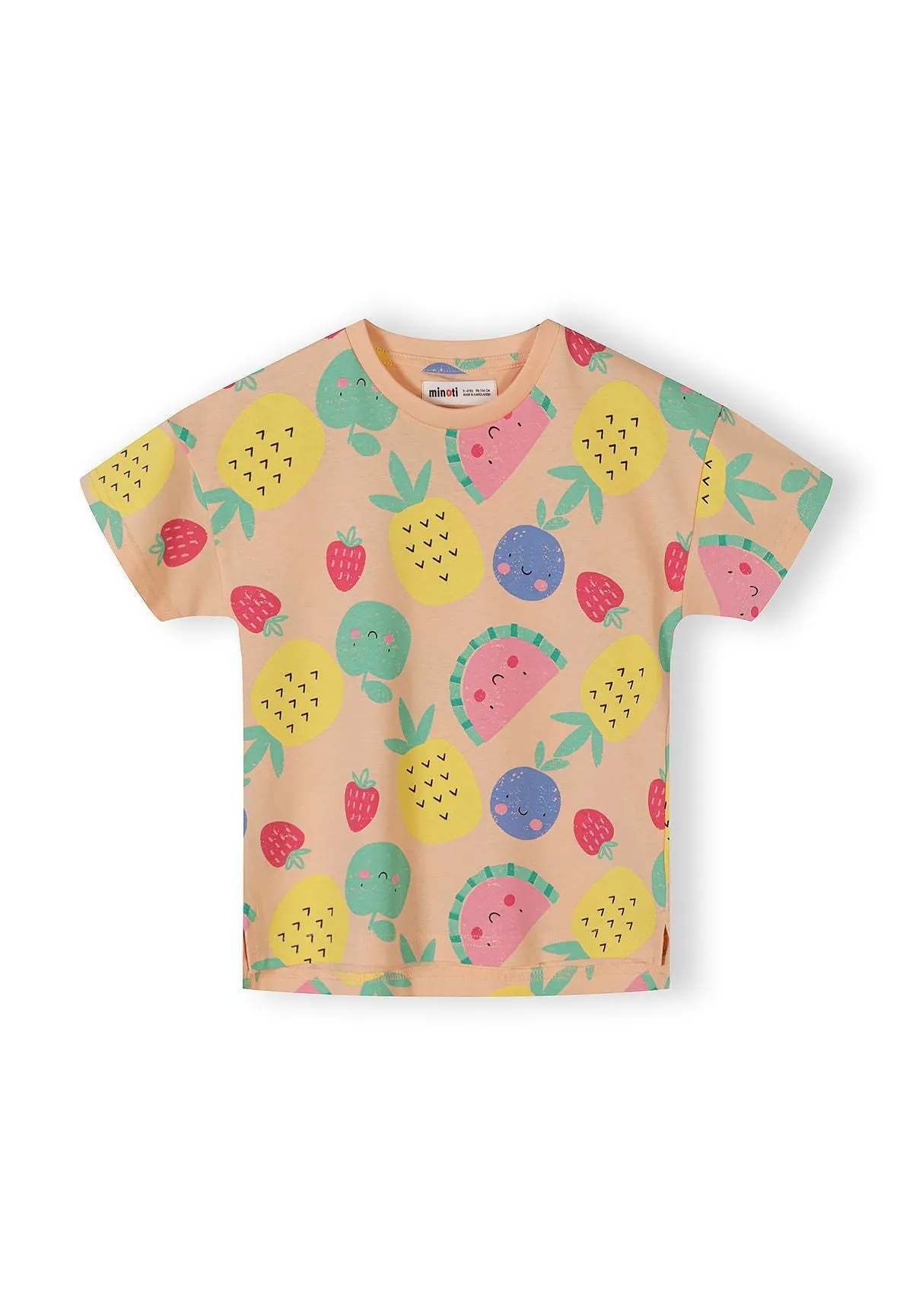 Minoti 44812 t-shirt 5-pak frugtprint piger