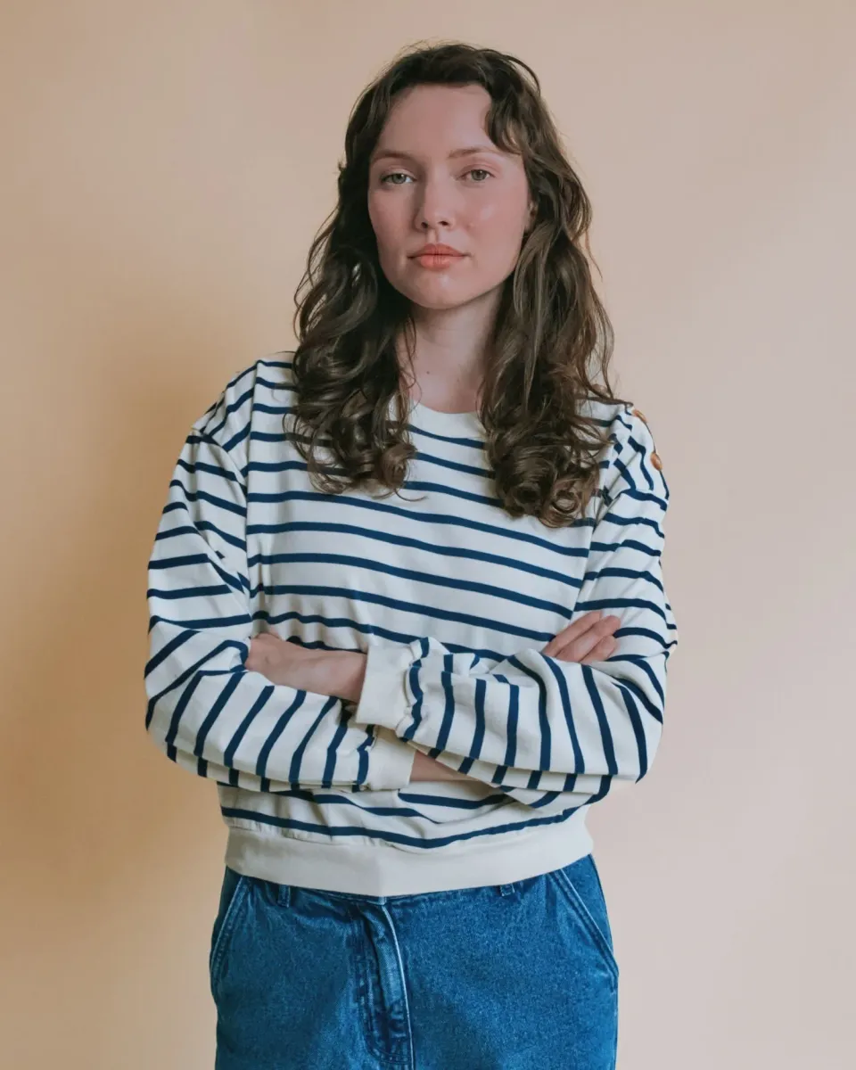 Emile et Ida Eloise sweat marine økologisk