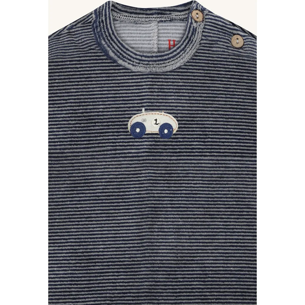 Hust & Claire HCMiles Stripe heldragt Blues bomuld