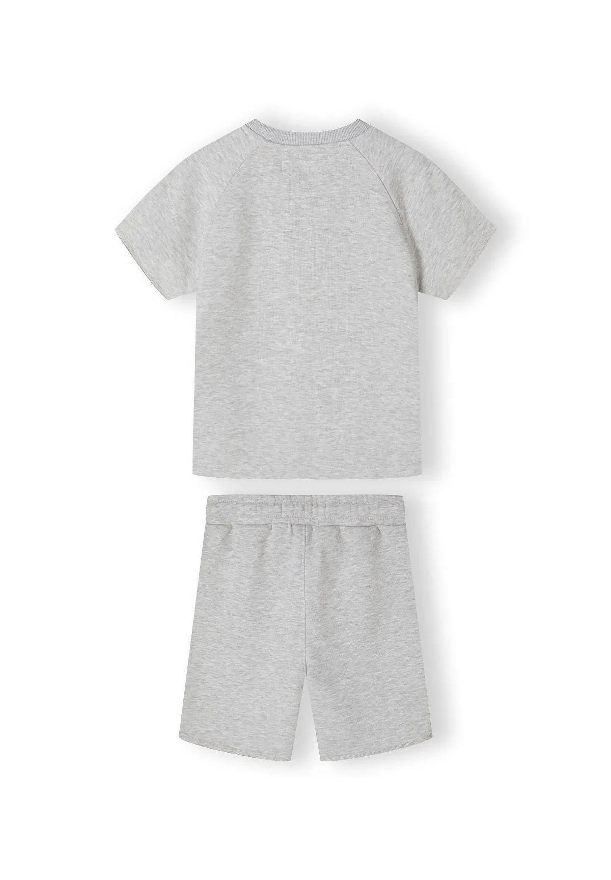 Minoti 42516 T-shirt shorts sæt grå bomuld