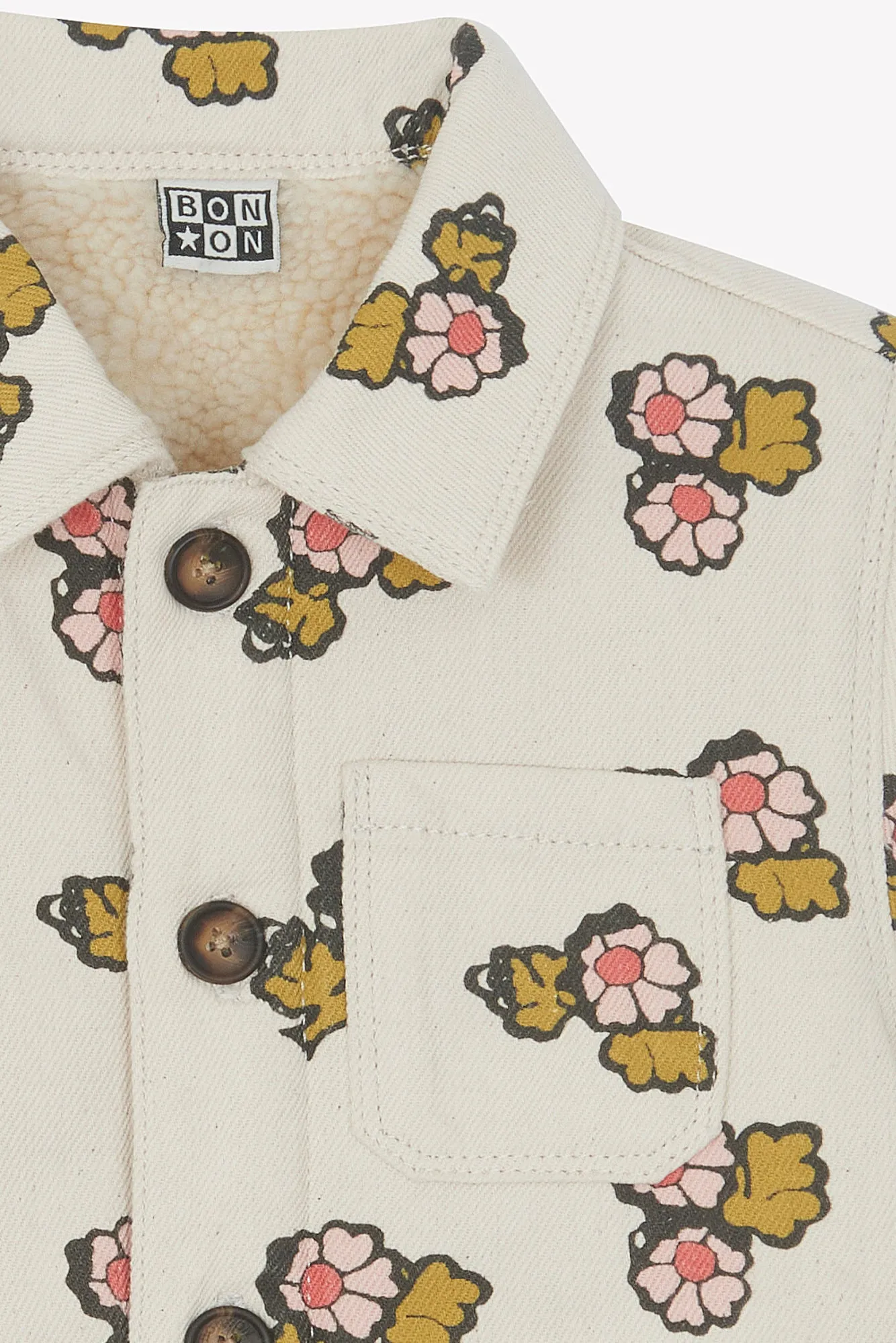 Bonton Ermana Fleur Faroe jakke str 6A blomstret
