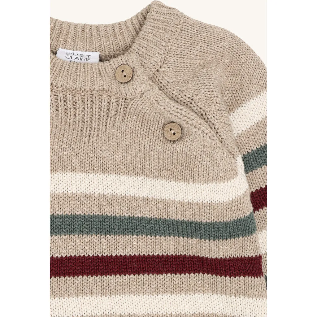 Hust & Claire HCPilou Knit Hike striktrøje beige økologisk