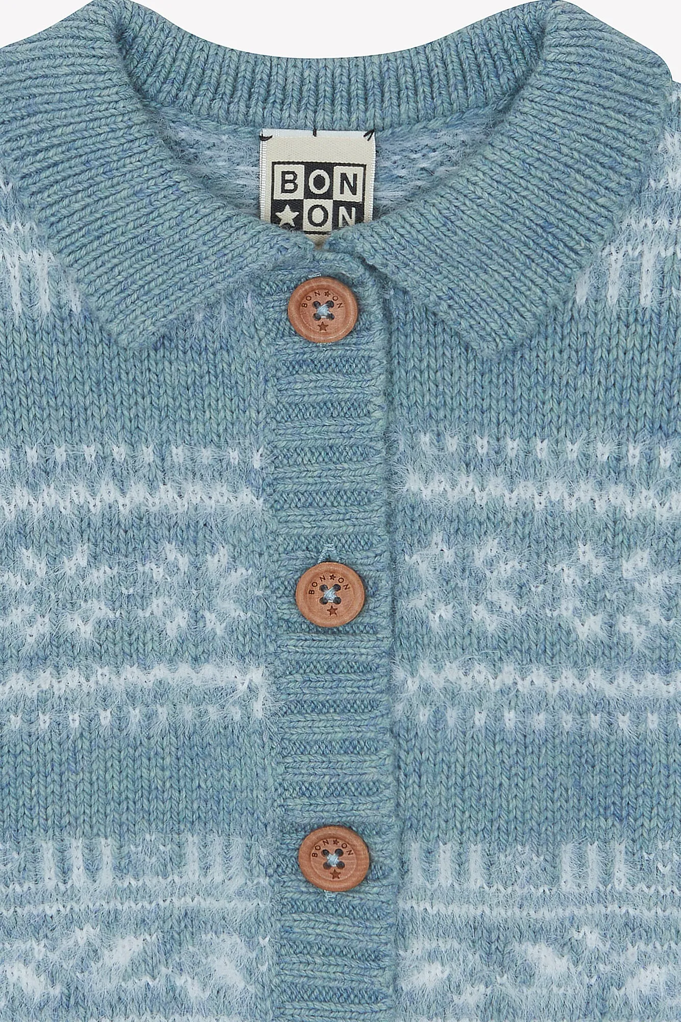 Bonton Lucien cardigan baby blå frostrøk