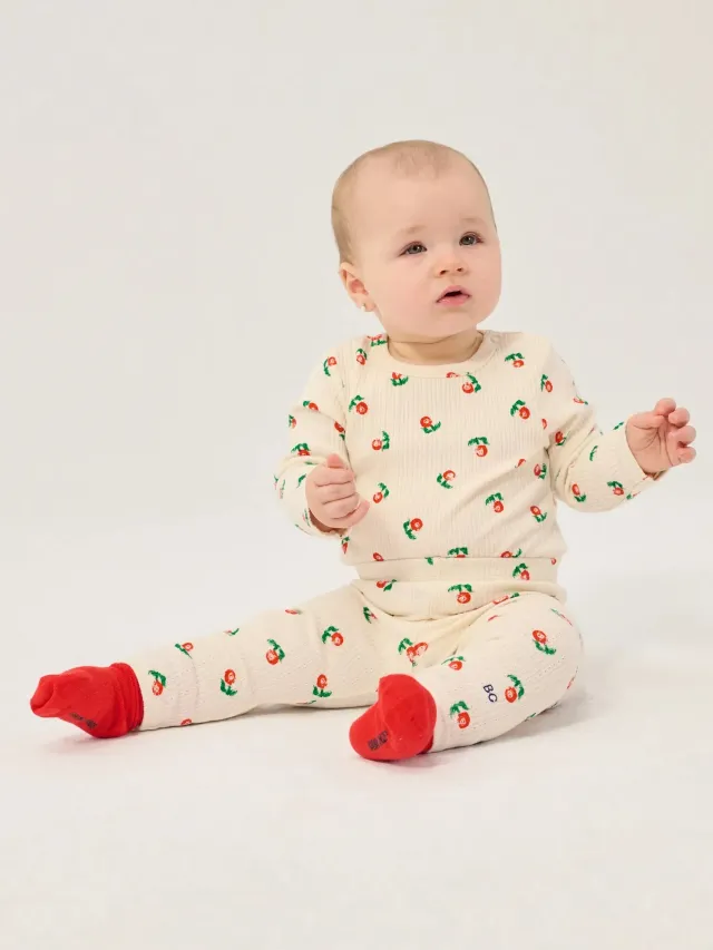 Bobo Choses Stamp Bloom T-shirt Offwhite baby bomuld