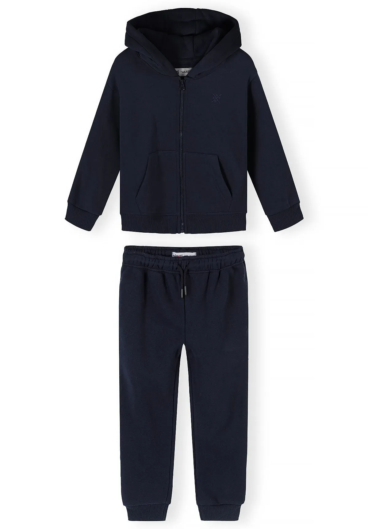 Minoti 45788 sweatsæt drenge navy lynlås