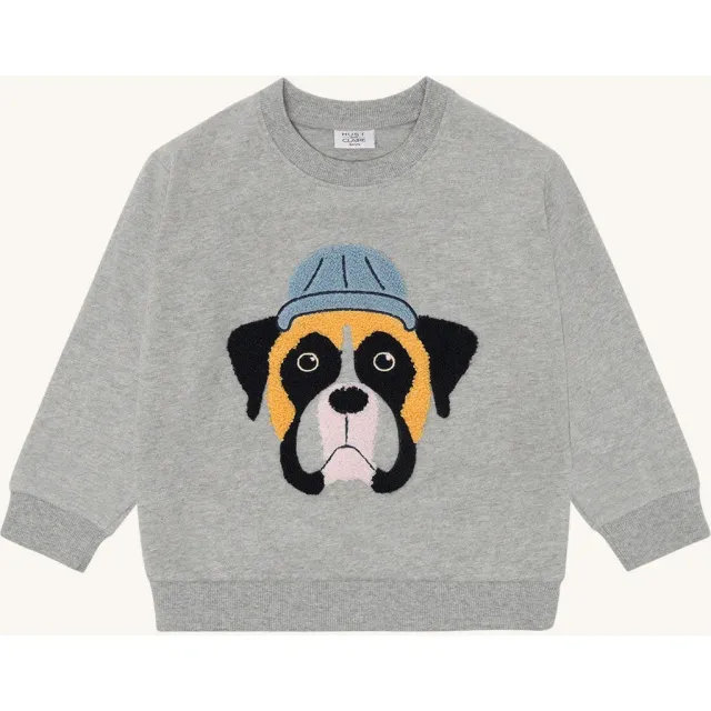 Hust & Claire HCSejer Bulldog sweatshirt Tile Grey bomuld