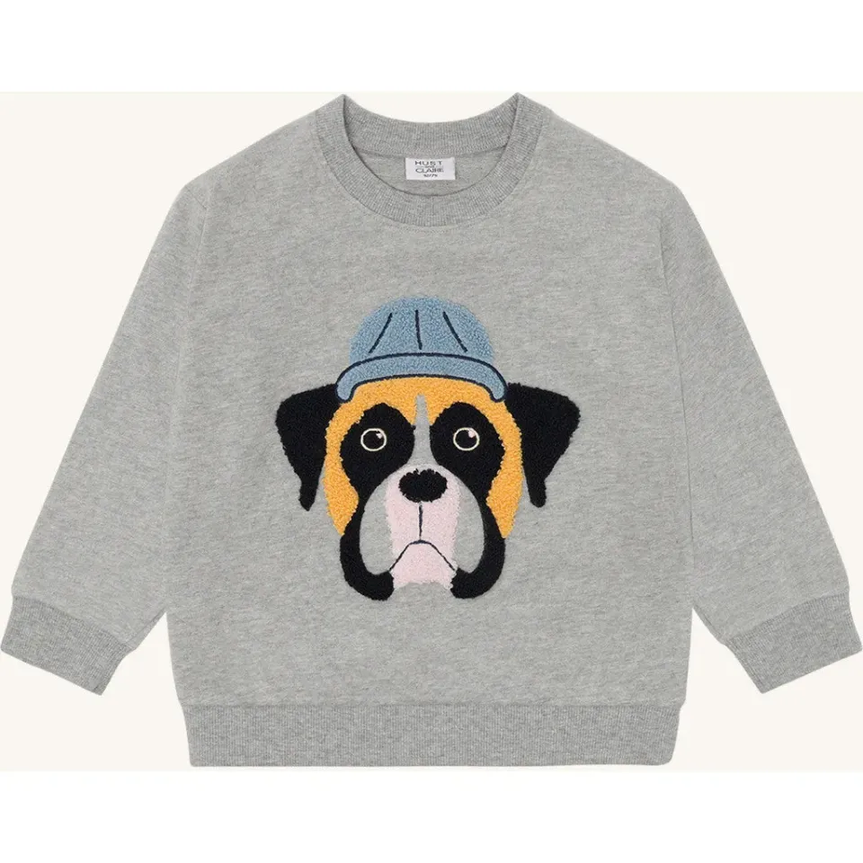 Hust & Claire HCSejer Bulldog sweatshirt Tile Grey bomuld