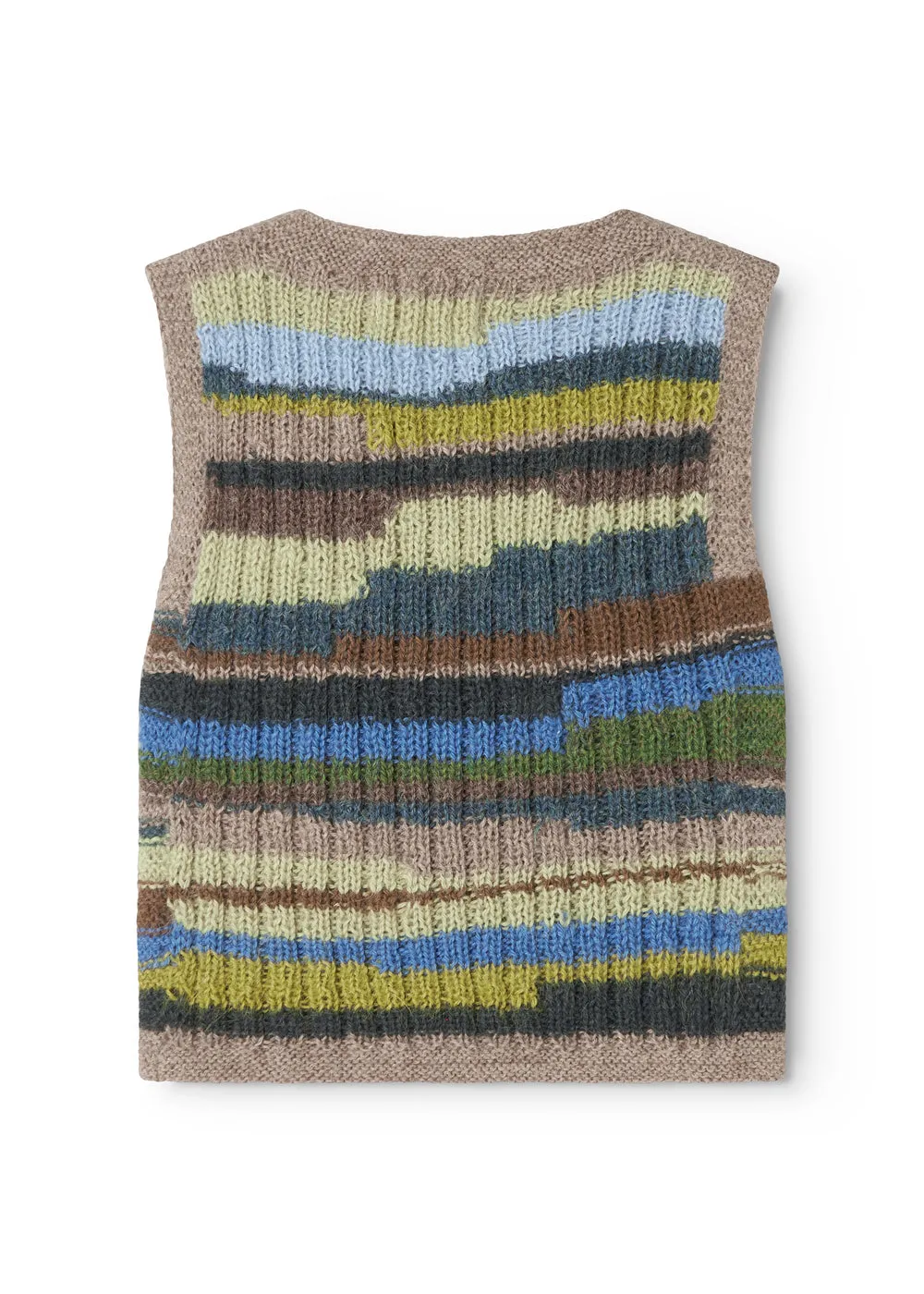 MarMar Talvar Strikvest Multicolour Boy alpaka