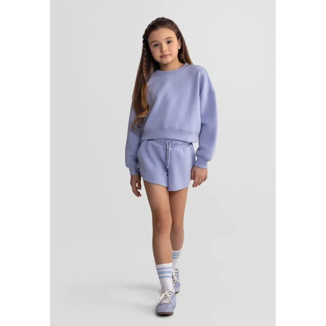 Minoti 44967 sweatsæt 2-delt lavendel shorts