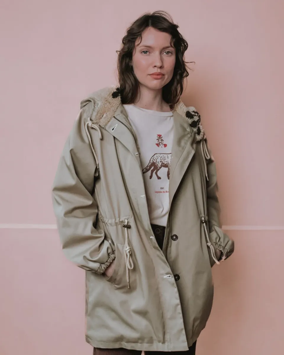 Emile et Ida Emeron parka beige teddyfor