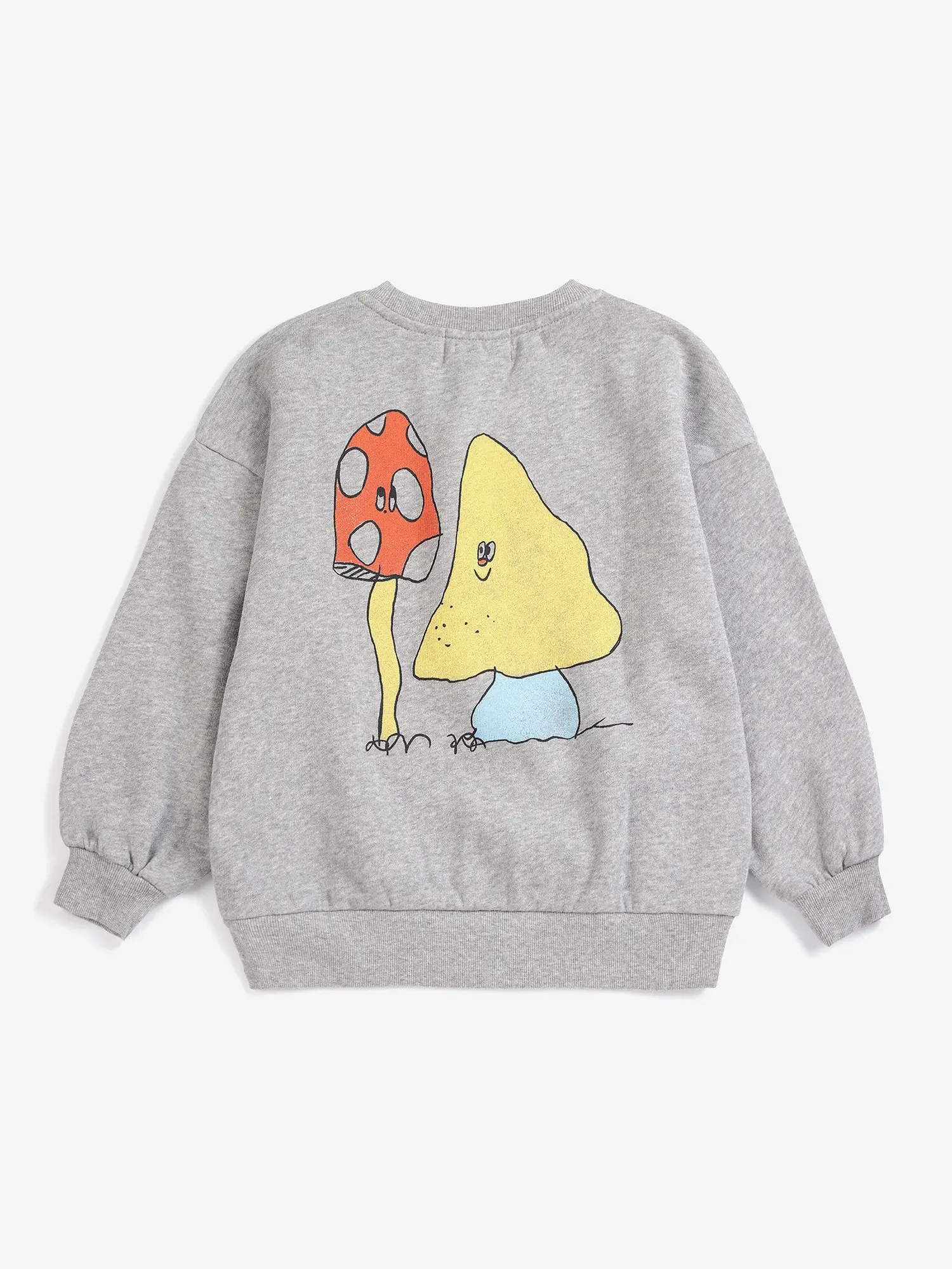 Bobo Choses Mush Monster Duo sweatshirt lysegrå økologisk