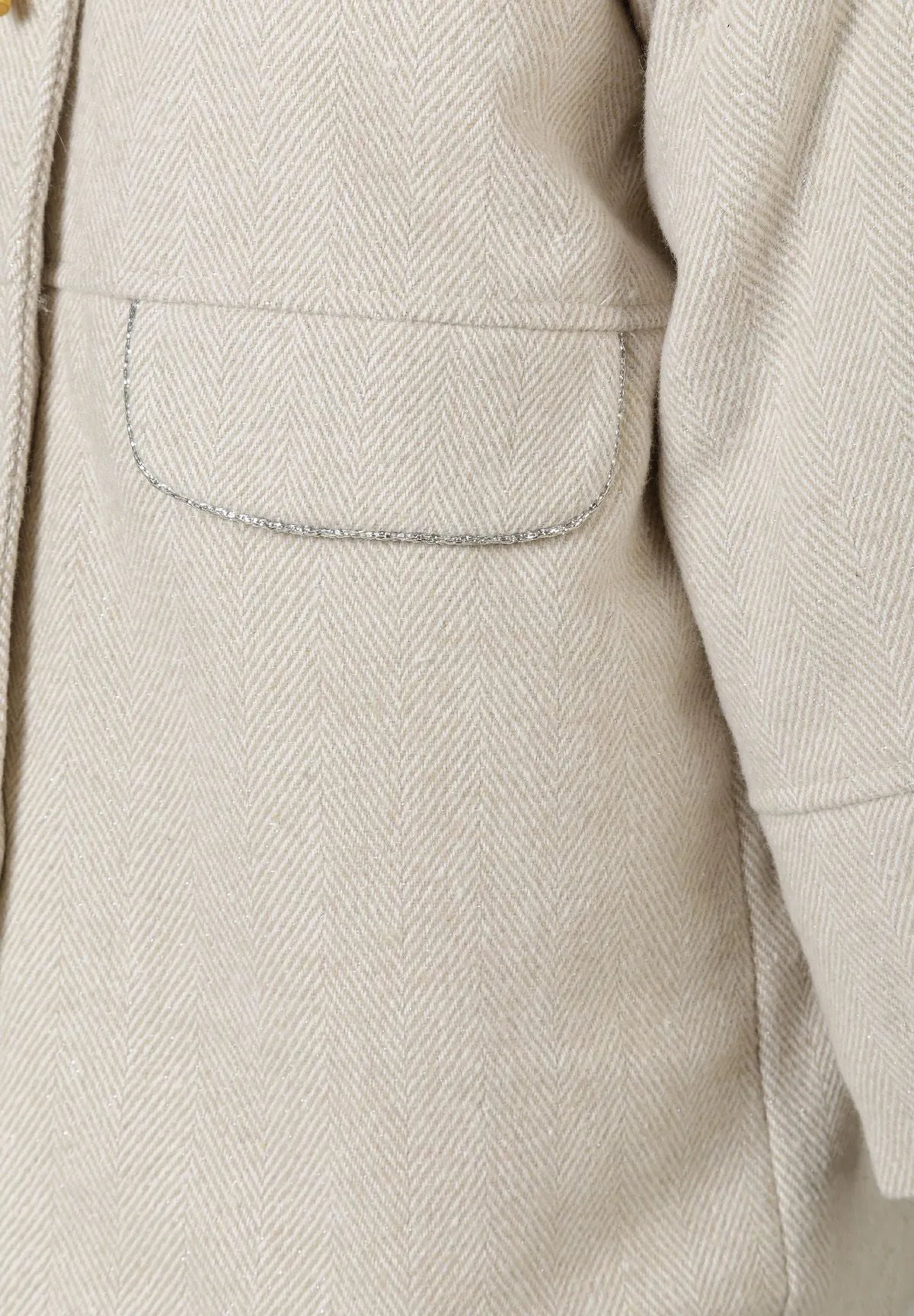 Minoti 41155 dufflecoat sandbeige med hætte til piger