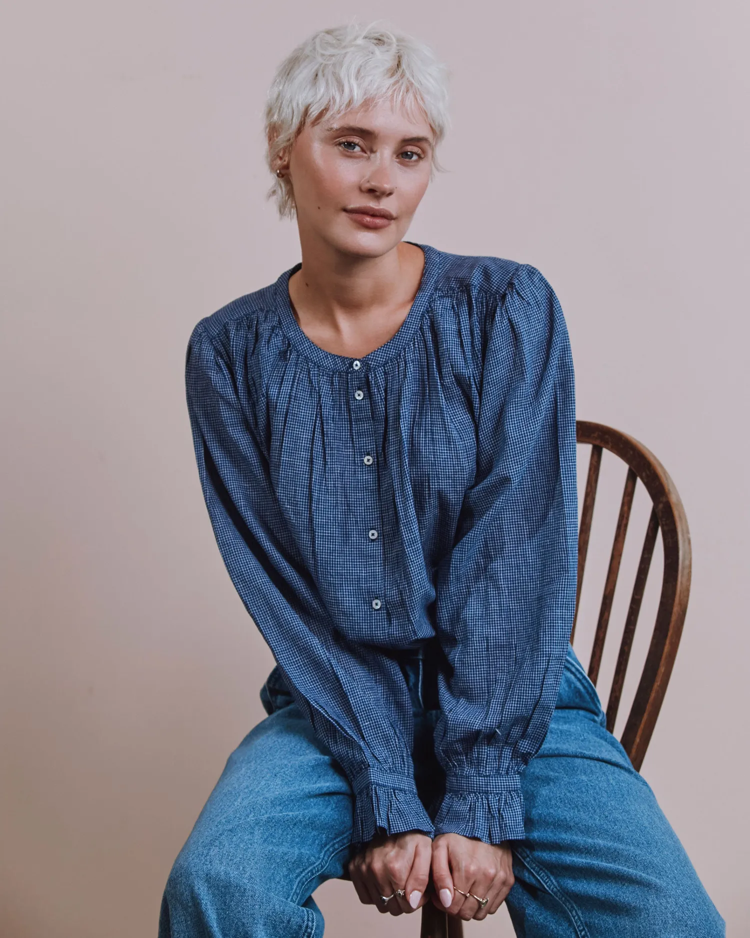 Emile et Ida Edounia Helsinki blouse marine ternet