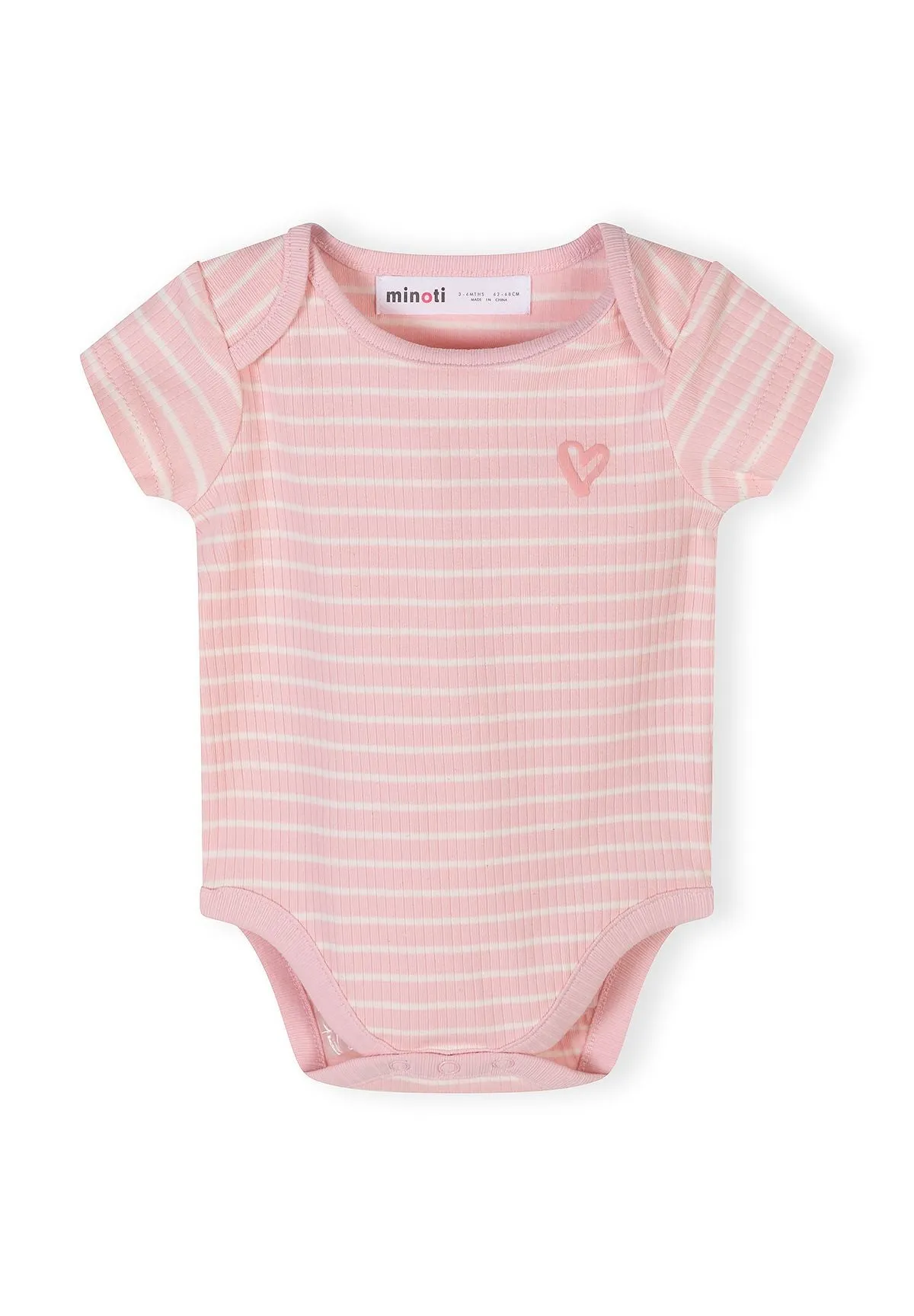 Minoti 44543 rib body til piger 3-pak rosa