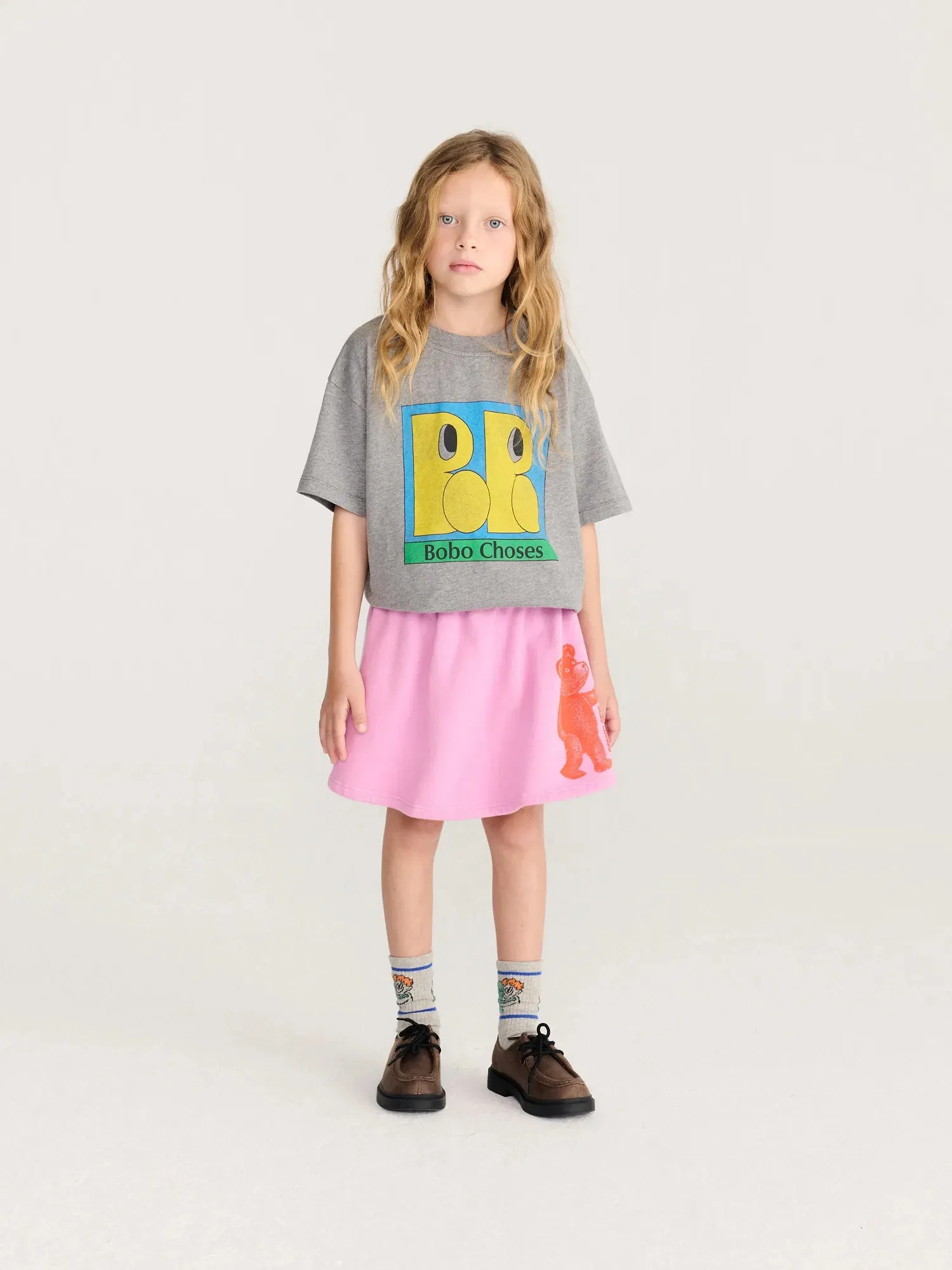 Bobo Choses All About Monsters Boo Bo Choses T-shirt grå 2-3Y