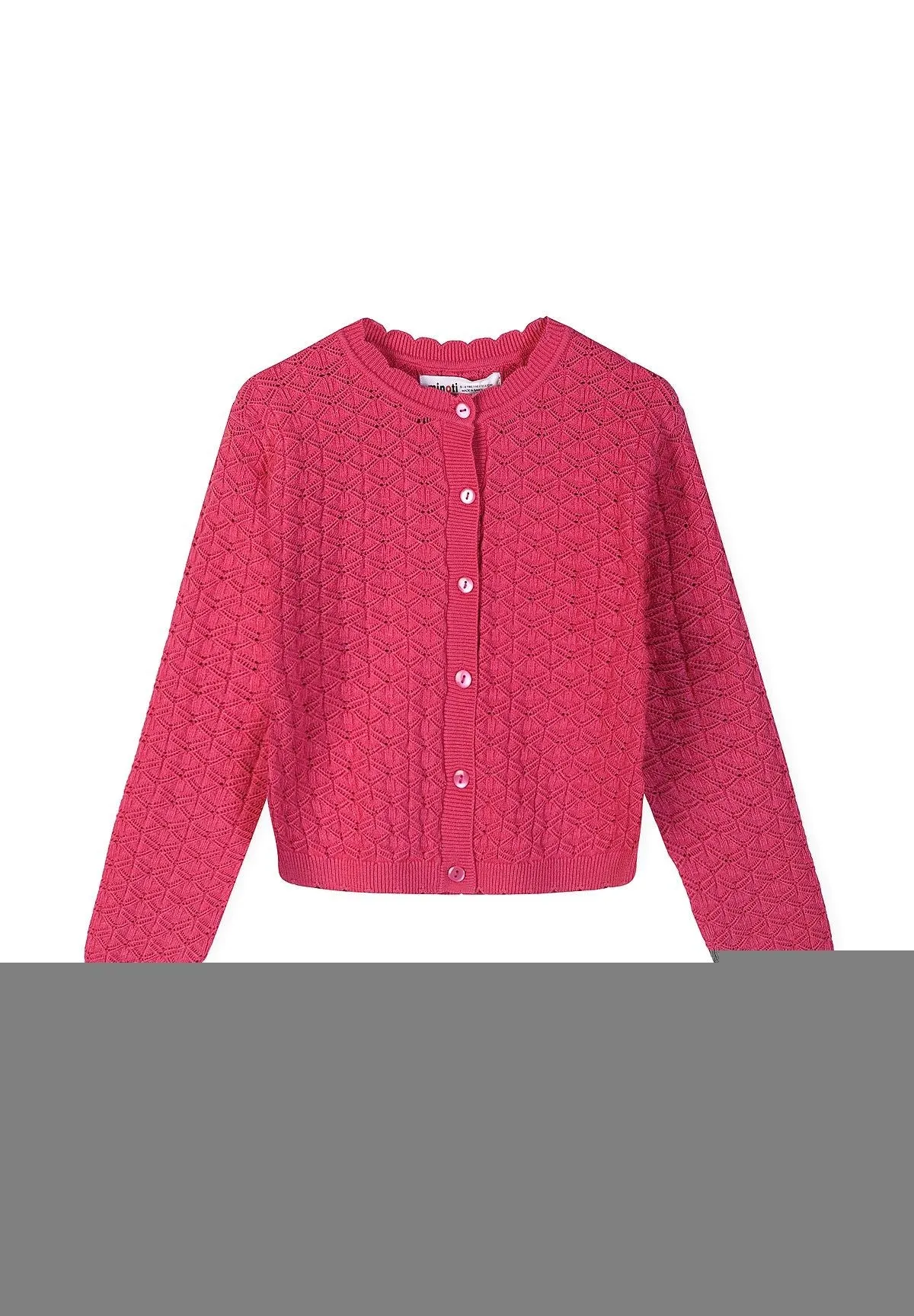 Minoti 44718 cardigan rosa rude mønster piger