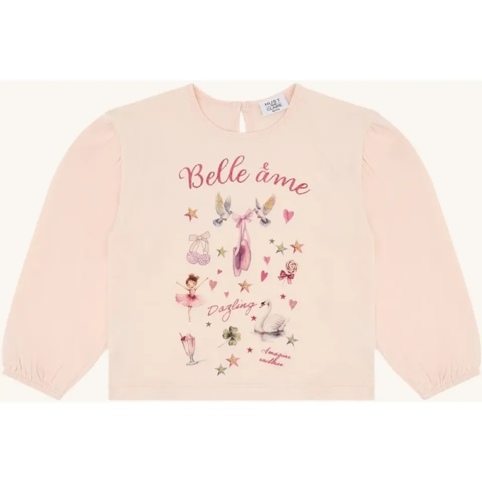 Hust & Claire Alma Belle A'me bluse Quartz bomuld