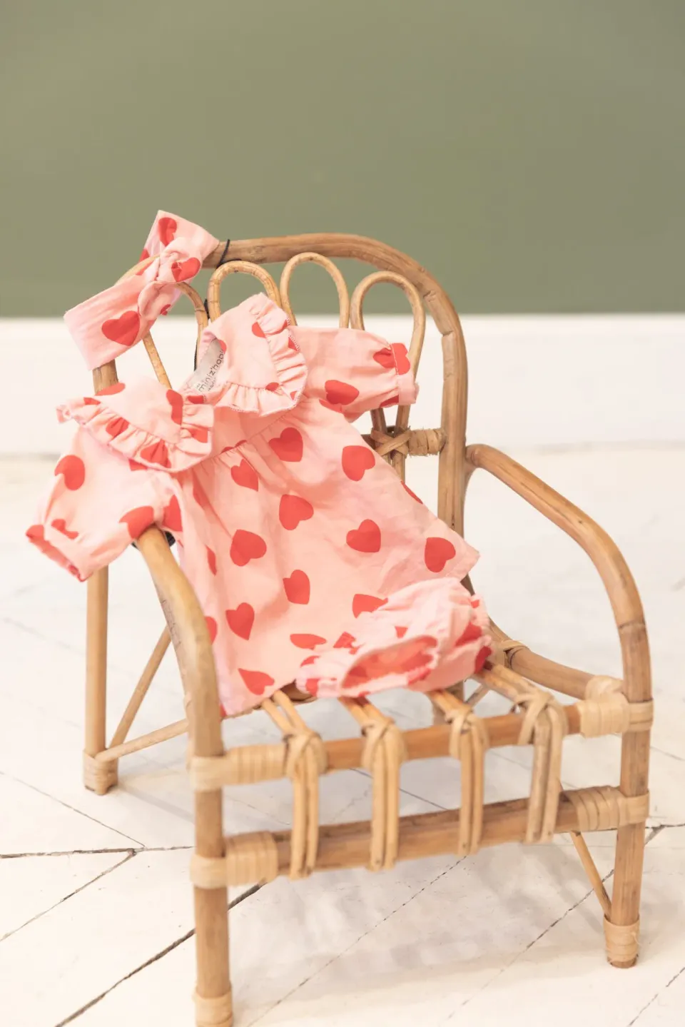 Bonton Karina dukketøj hjerte kjole bloomers