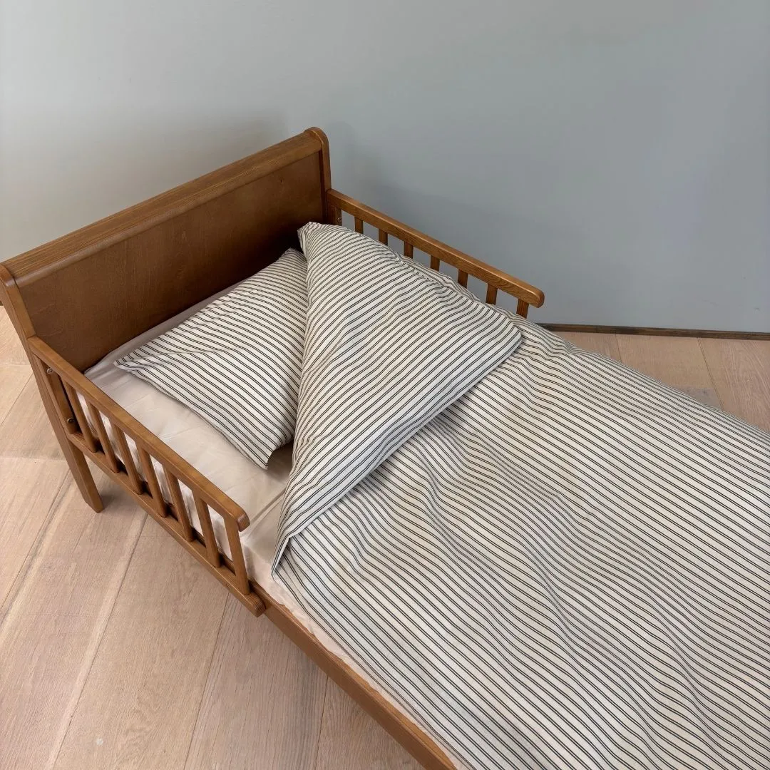 nuuroo By Mats baby sengetøj 70x100 Green Double Stripe bomuld