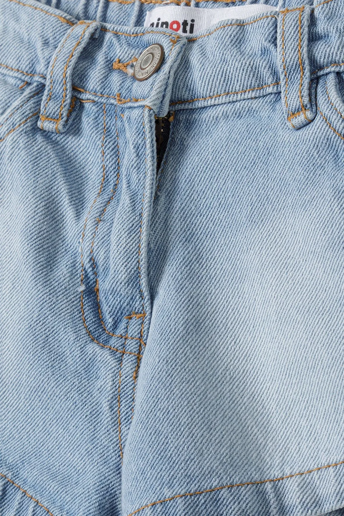 Minoti 38827 denimshorts til piger lyseblå opslag
