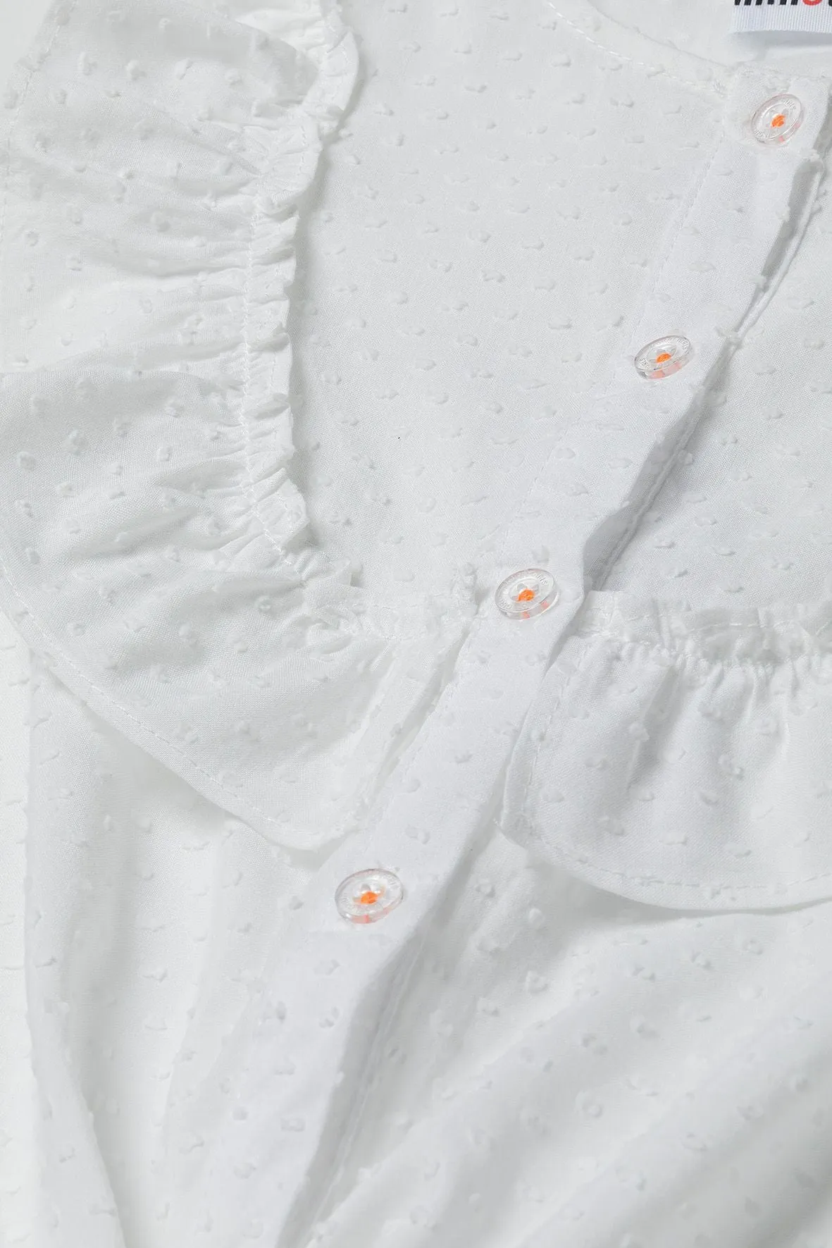 Minoti 38197 top hvid broderi til pige