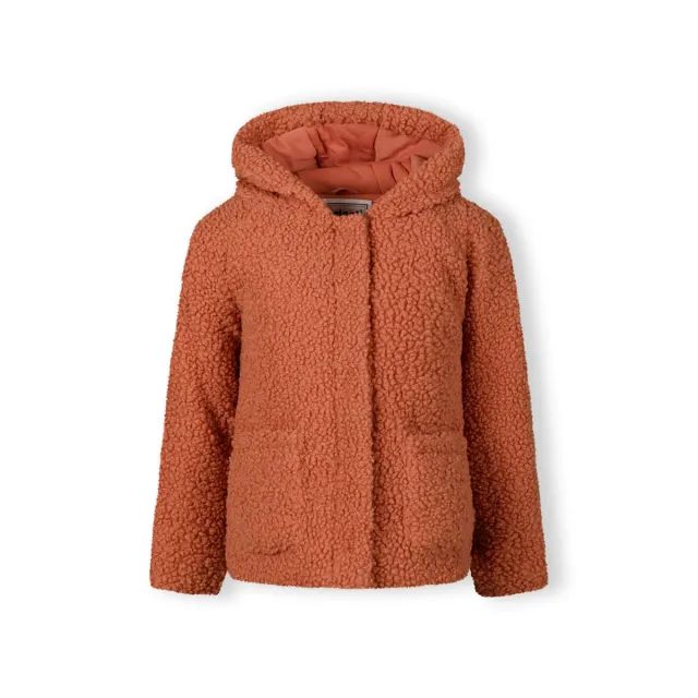 Minoti 43255 teddyjakke til piger rosa let foret